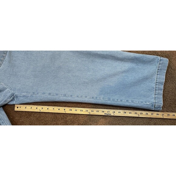 Sezane Emilio Jeans Womens Light Wash Blue High Rise Sailor Pockets Wide Leg 44 - Picture 7 of 13